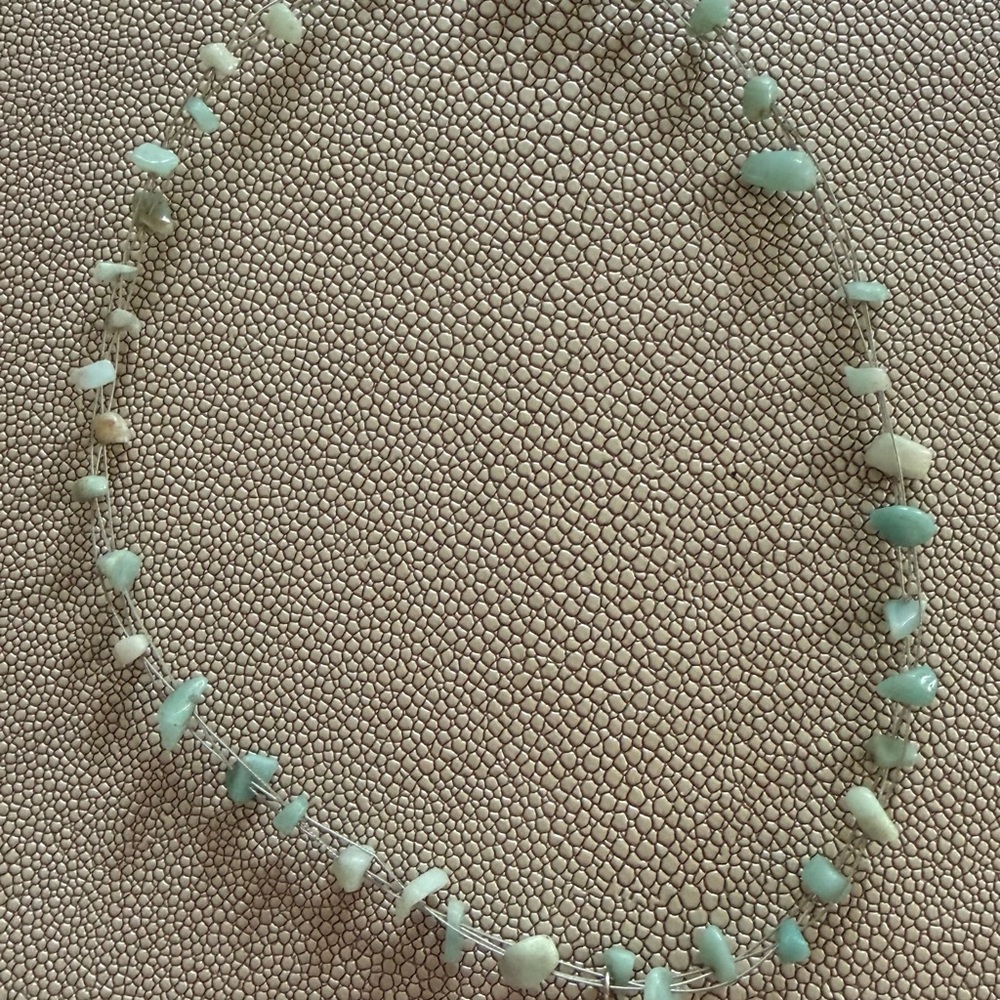 Delicate chalcedony or amazonite Chip Bead Necklace - Women Jewelry